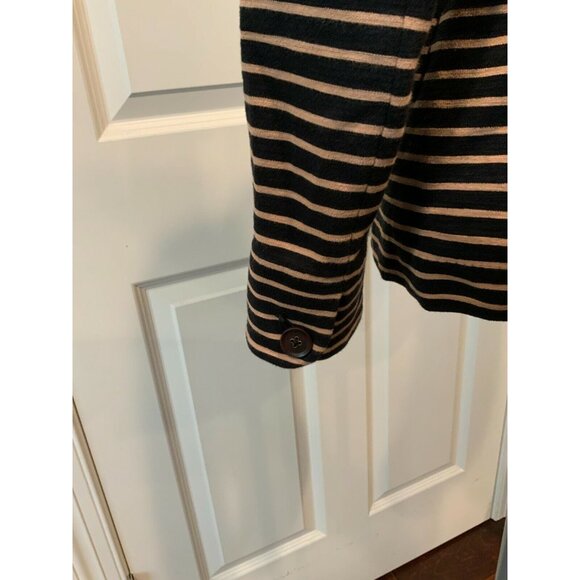 J. Crew Navy Blue and Tan Striped Blazer, Size Small - Picture 7 of 8